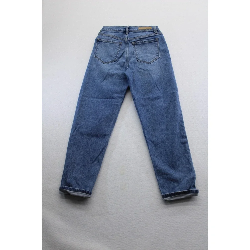 Women's High Rise Tapered Jeans Size 5 Blue Denim Mom Jeans High Waist